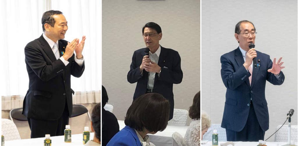 兵庫県連女性局中央研修会を開催こども政策、女性議員の育成など講義受講4人の閣僚経験者らが経験談交え課題など提起